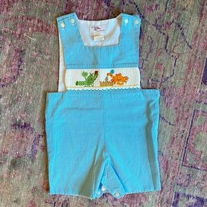 Smocked blue Silly Goose Jon Jon